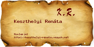 Keszthelyi Renáta névjegykártya